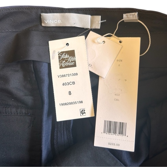 Vince High Waisted Slouchy Navy Rolled Cuff Pleated Linen Blend Shorts Size 8 - Picture 7 of 9